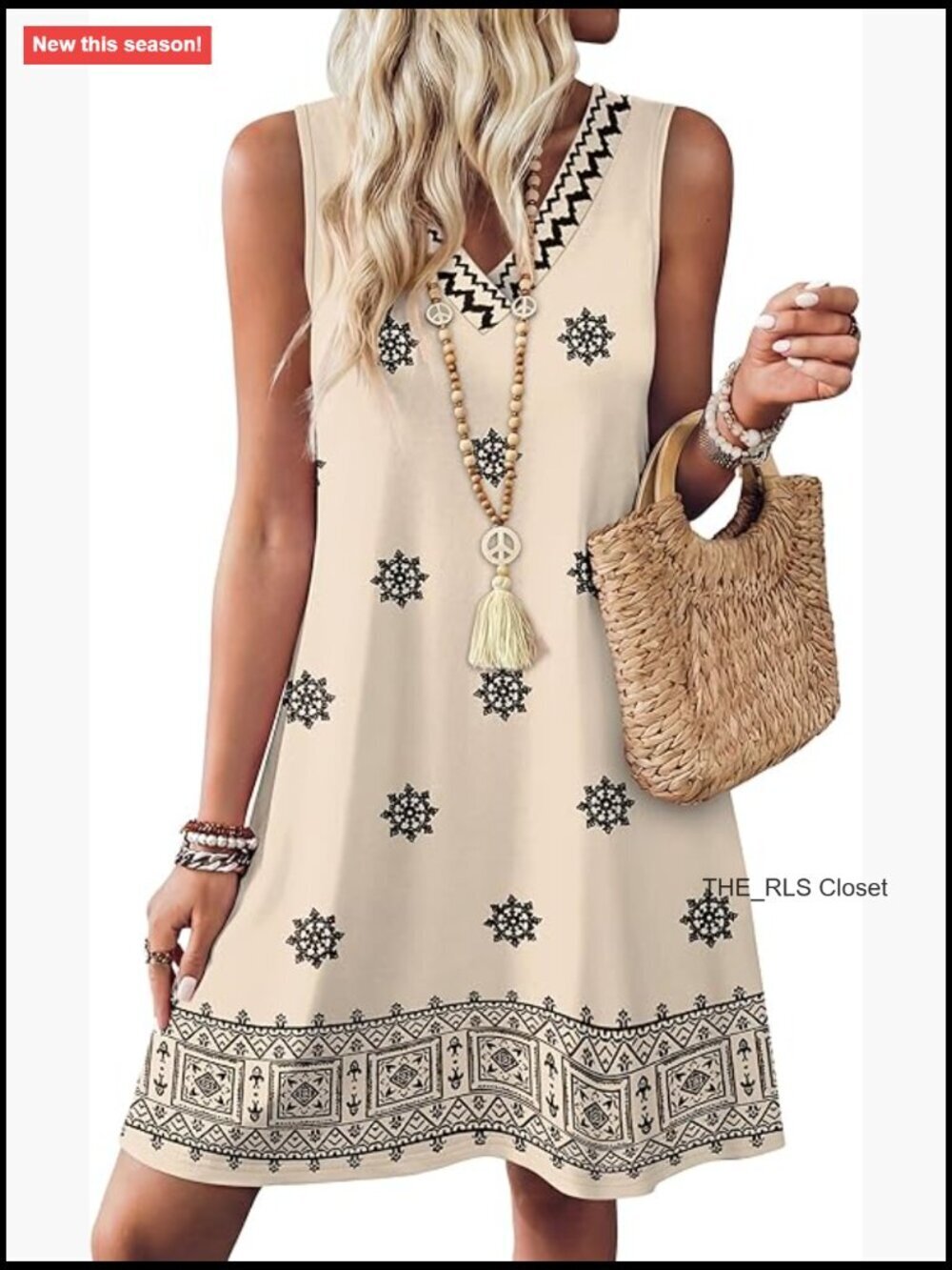 Lightweight Summer Sundress with V-Neck and Side Pockets